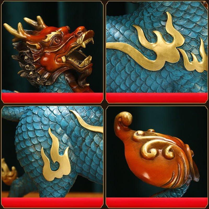 Brass Qilin Sculpture | Auspicious & Majestic Art