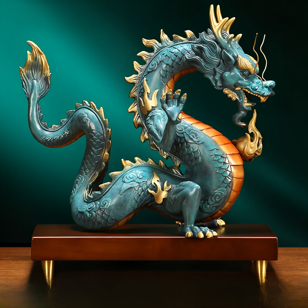 Auspicious Dragon | Handcrafted Brass Sculpture