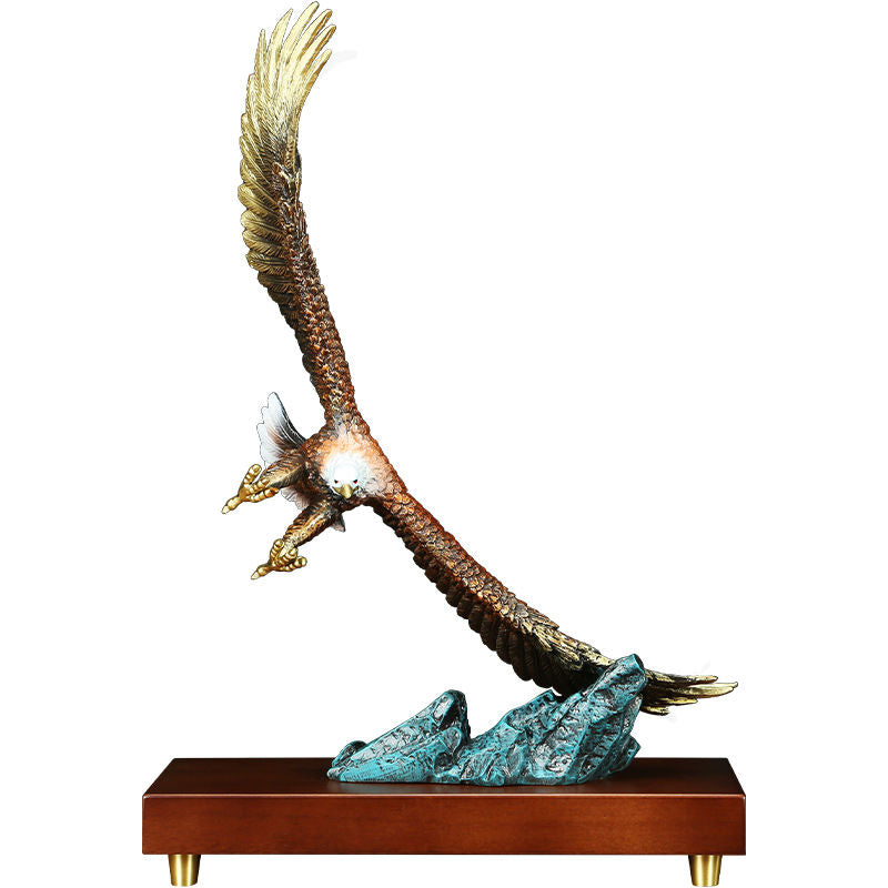 Majestic Eagle Sculpture | Handcrafted Brass Art
