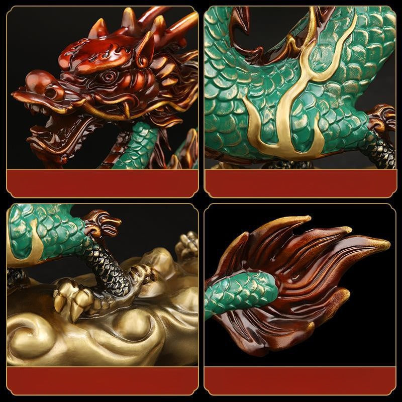 Auspicious Dragon | Handcrafted Brass Sculpture