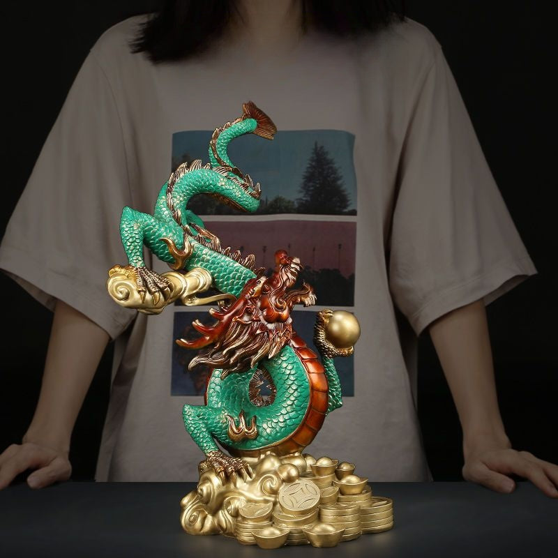 Majestic Dragon | Handcrafted Brass Sculpture