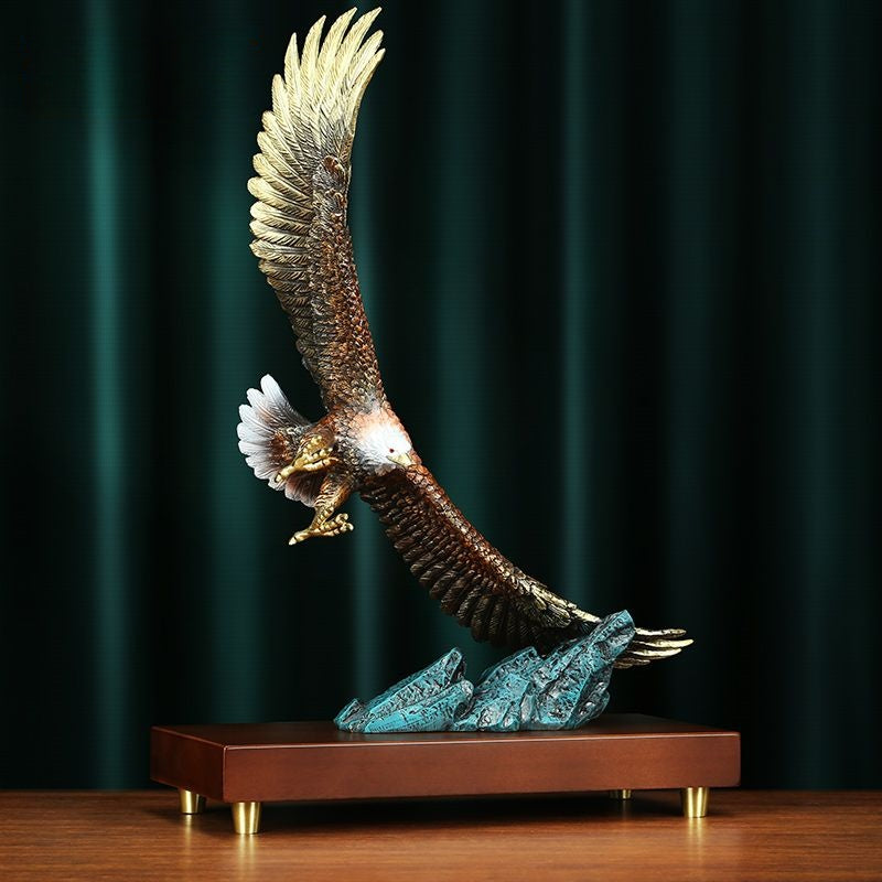 Majestic Eagle Sculpture | Handcrafted Brass Art