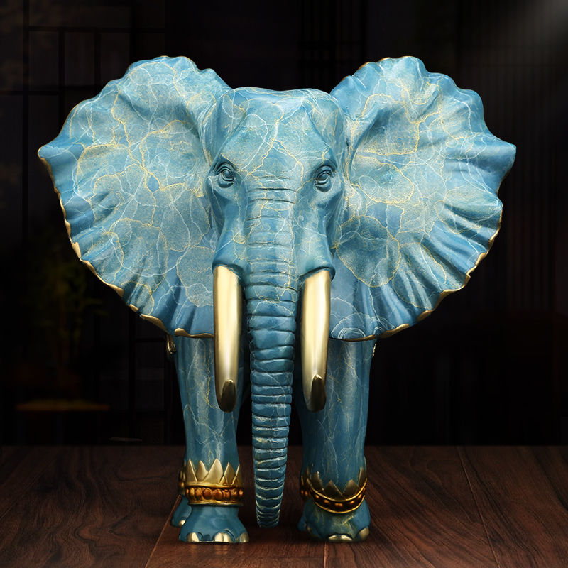 Majestic Elephant Sculpture | Handcrafted Brass Decor