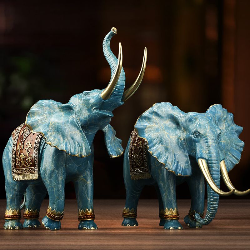 Majestic Elephant Sculpture | Handcrafted Brass Decor
