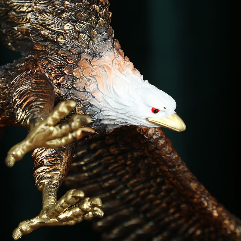 Majestic Eagle Sculpture | Handcrafted Brass Art