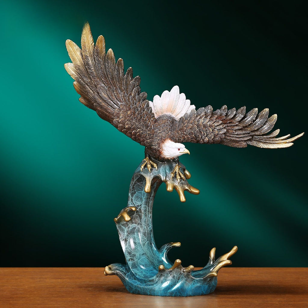 Majestic Brass Eagle Figurine | Symbol of Freedom & Victory