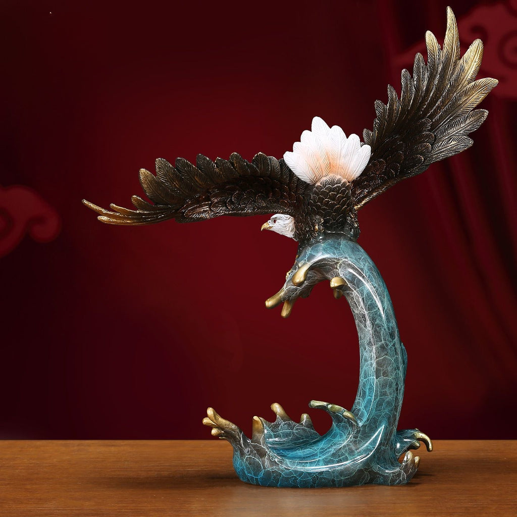 Majestic Brass Eagle Figurine | Symbol of Freedom & Victory