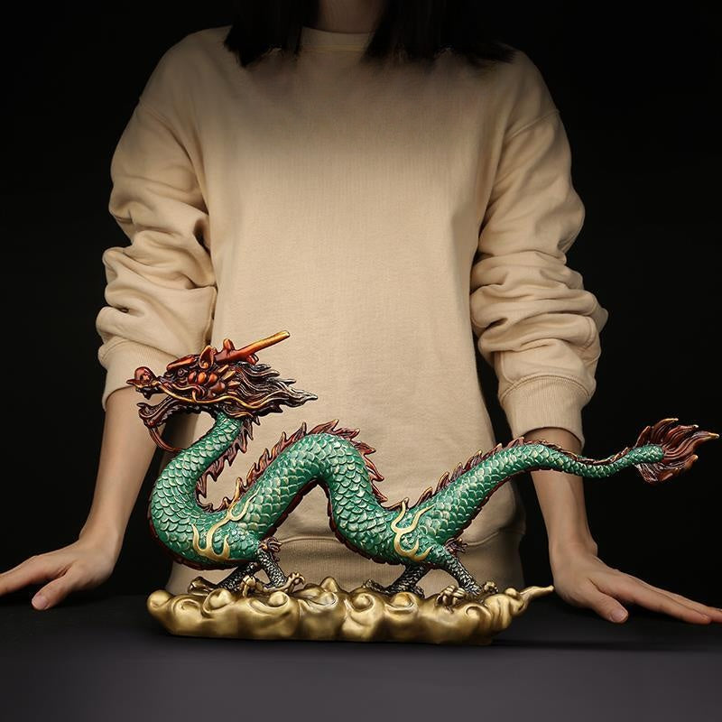 Auspicious Dragon | Handcrafted Brass Sculpture