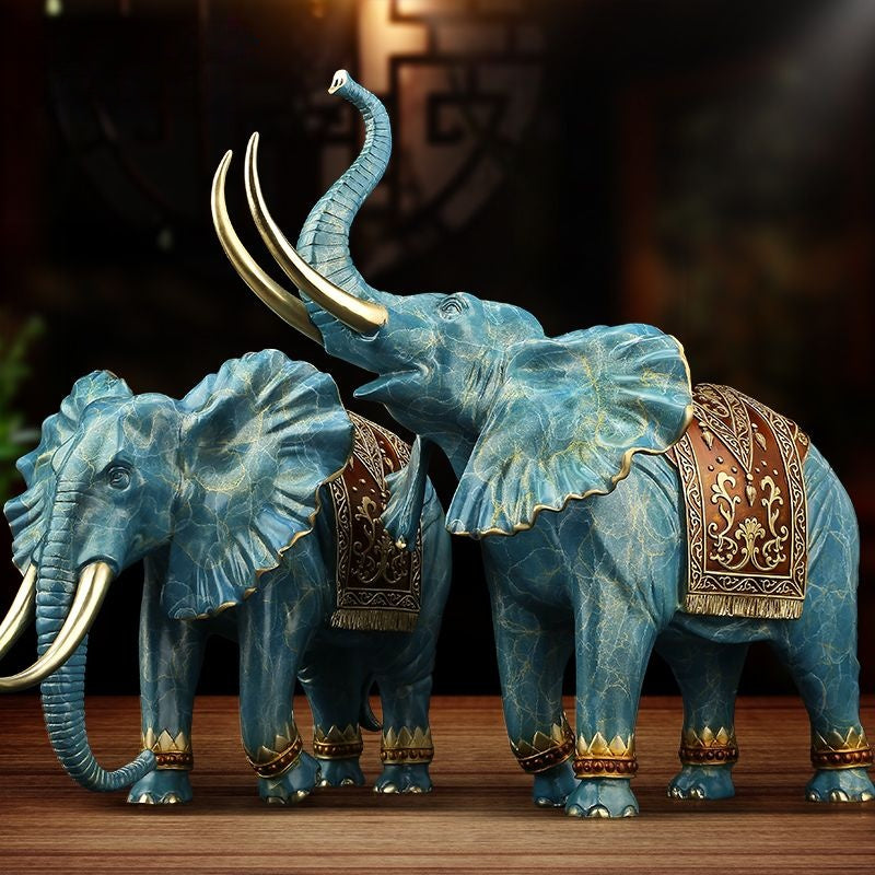 Majestic Elephant Sculpture | Handcrafted Brass Decor